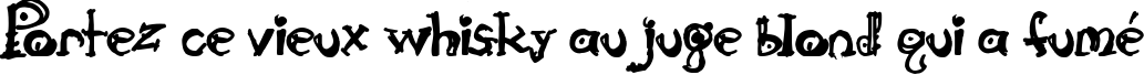 Пример написания шрифтом Cathzulu текста на французском