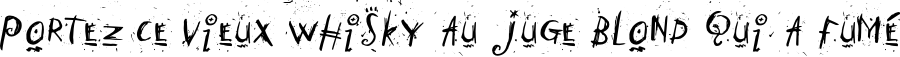 Пример написания шрифтом CatScratch текста на французском