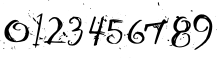 Пример написания цифр шрифтом CatScratch