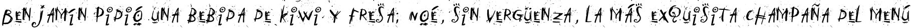 Пример написания шрифтом CatScratch текста на испанском