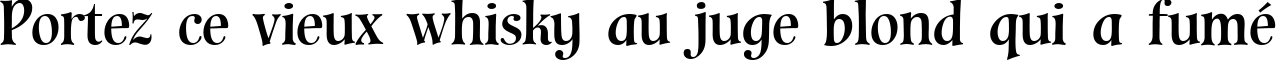 Пример написания шрифтом Cavalier текста на французском
