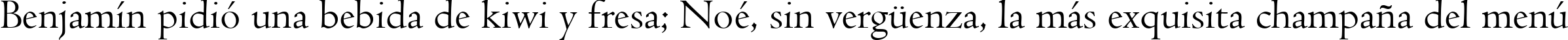 Пример написания шрифтом Centaur текста на испанском