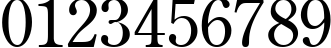 Пример написания цифр шрифтом Century Normal