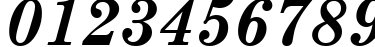 Пример написания цифр шрифтом Century Schoolbook Bold Italic