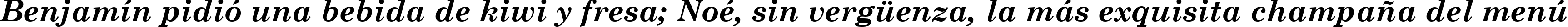 Пример написания шрифтом Century Schoolbook Bold Italic текста на испанском