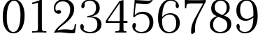 Пример написания цифр шрифтом Century 751 BT