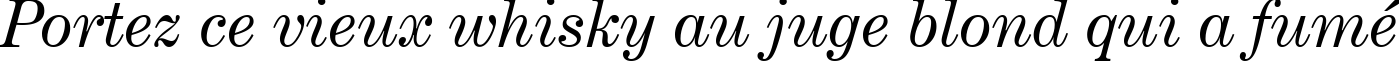 Пример написания шрифтом Century Expanded Italic BT текста на французском