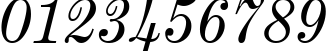 Пример написания цифр шрифтом Century Expanded Italic BT