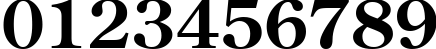 Пример написания цифр шрифтом CenturyOldStyle Cyrillic Bold