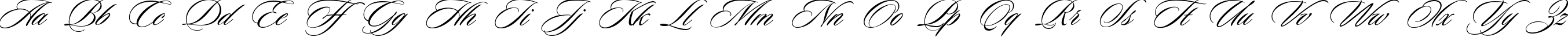 Пример написания английского алфавита шрифтом Ceremonious One
