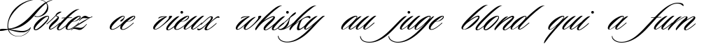 Пример написания шрифтом Ceremonious One текста на французском