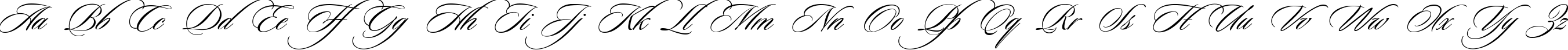 Пример написания английского алфавита шрифтом Ceremonious Three