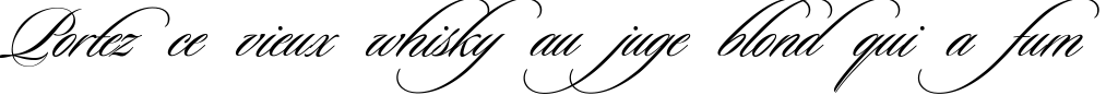 Пример написания шрифтом Ceremonious Three текста на французском