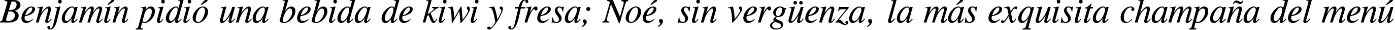 Пример написания шрифтом CG Times Italic текста на испанском