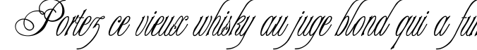 Пример написания шрифтом Champagne текста на французском