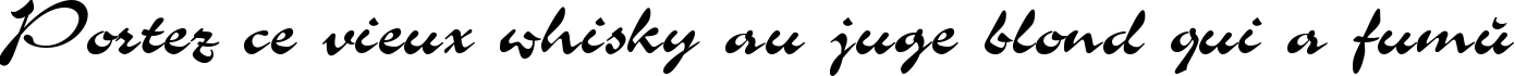 Пример написания шрифтом Chance Cyrillic текста на французском