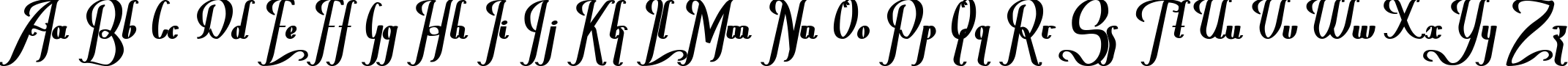 Пример написания английского алфавита шрифтом Chancera Bold