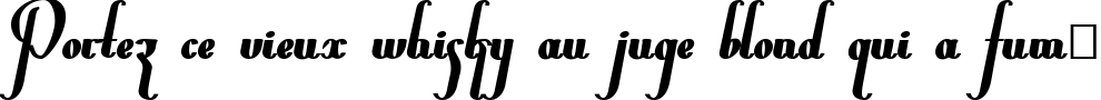 Пример написания шрифтом Chancera Bold текста на французском