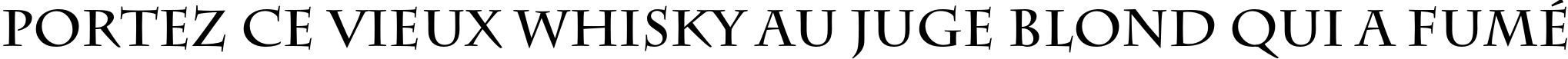 Пример написания шрифтом Charlemagne Std Bold текста на французском