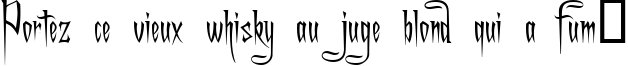Пример написания шрифтом Charming Font текста на французском