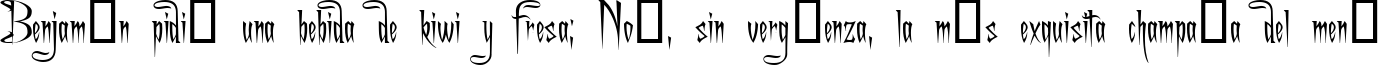 Пример написания шрифтом Charming Font текста на испанском