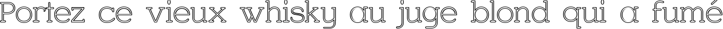 Пример написания шрифтом Charrington Outer текста на французском
