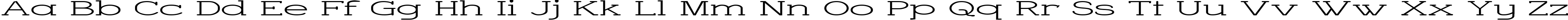 Пример написания английского алфавита шрифтом Charrington Superwide