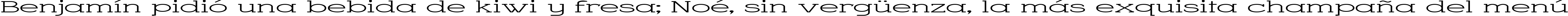 Пример написания шрифтом Charrington Superwide текста на испанском