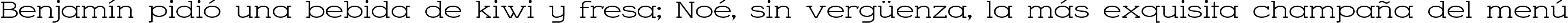 Пример написания шрифтом Charrington Wide текста на испанском