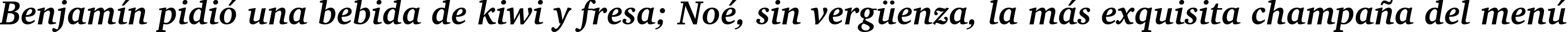 Пример написания шрифтом Charter Bold Italic BT текста на испанском