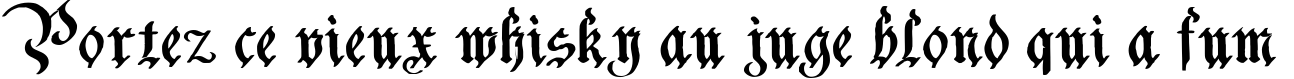 Пример написания шрифтом Charterwell Bold текста на французском