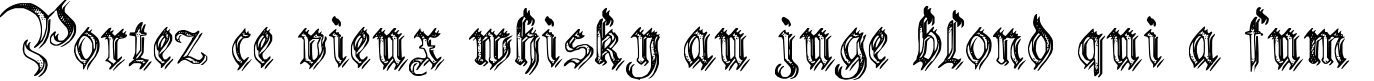 Пример написания шрифтом Charterwell No2 текста на французском