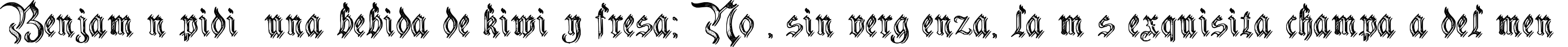 Пример написания шрифтом Charterwell No2 текста на испанском