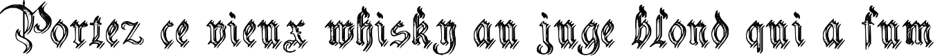 Пример написания шрифтом Charterwell No5 текста на французском
