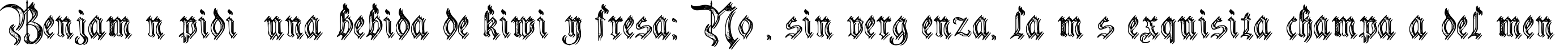 Пример написания шрифтом Charterwell No5 текста на испанском