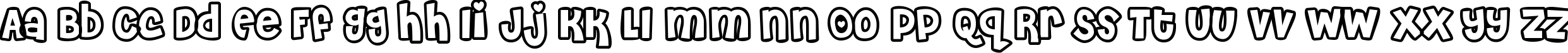 Пример написания английского алфавита шрифтом Cheri Liney
