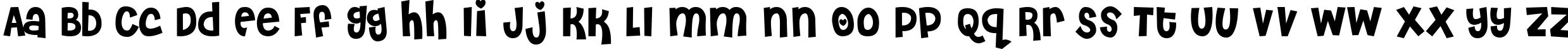 Пример написания английского алфавита шрифтом Cheri