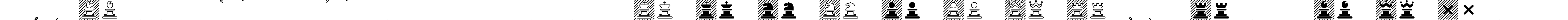 Пример написания английского алфавита шрифтом Chess Marroquin