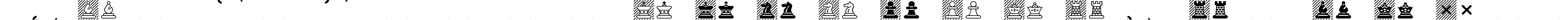 Пример написания английского алфавита шрифтом Chess Maya