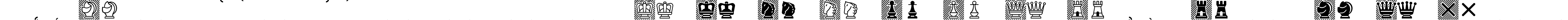 Пример написания английского алфавита шрифтом Chess Mediaeval