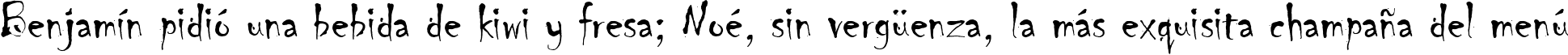 Пример написания шрифтом Chiller текста на испанском