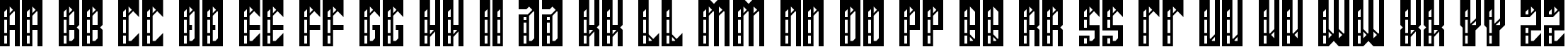 Пример написания английского алфавита шрифтом Chimera Regular