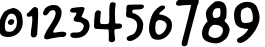 Пример написания цифр шрифтом Chinchilla