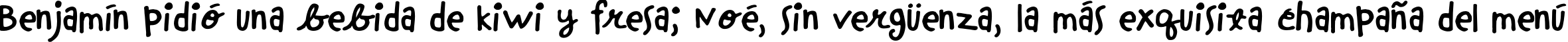 Пример написания шрифтом Chinchilla текста на испанском