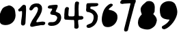 Пример написания цифр шрифтом ChinchillaBlack