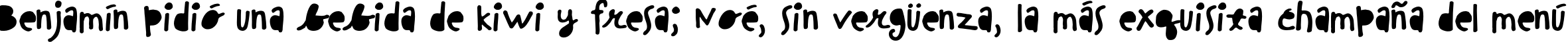 Пример написания шрифтом ChinchillaBlack текста на испанском