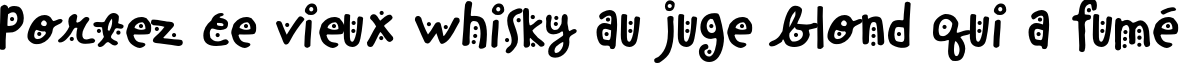 Пример написания шрифтом ChinchillaDots текста на французском