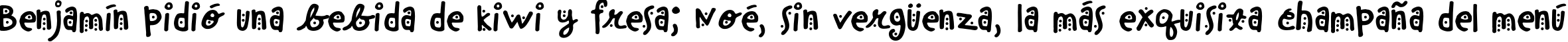 Пример написания шрифтом ChinchillaDots текста на испанском
