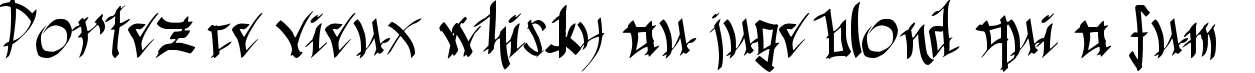 Пример написания шрифтом Chinese Calligraphy текста на французском