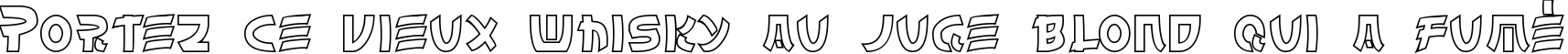 Пример написания шрифтом Chinyen Hollow текста на французском